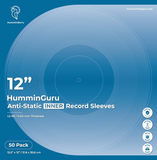 HumminGuru 12" Anti-Static Inner Record Sleeves (50 pack)