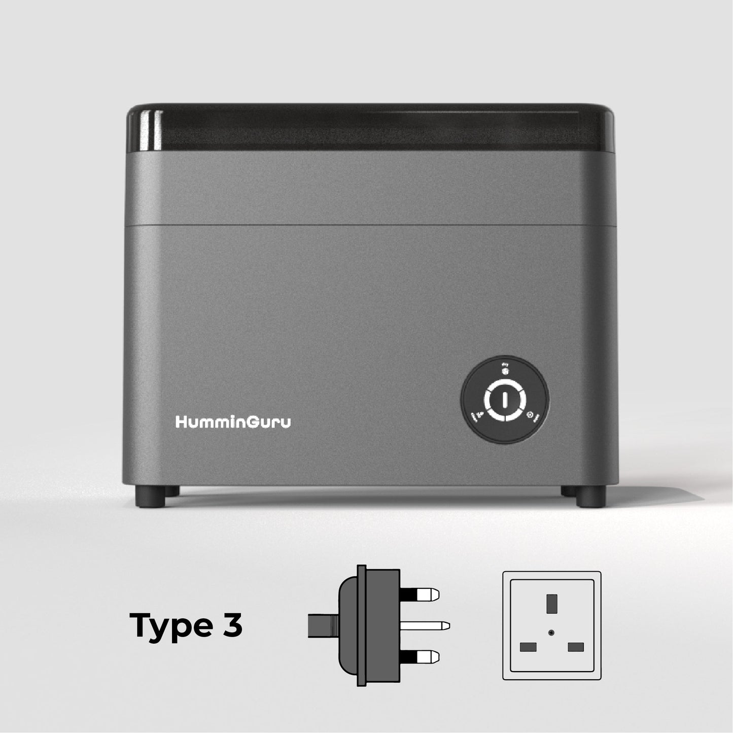 HumminGuru Ultrasonic Vinyl Record Cleaner (Dark Gray) - HumminGuru