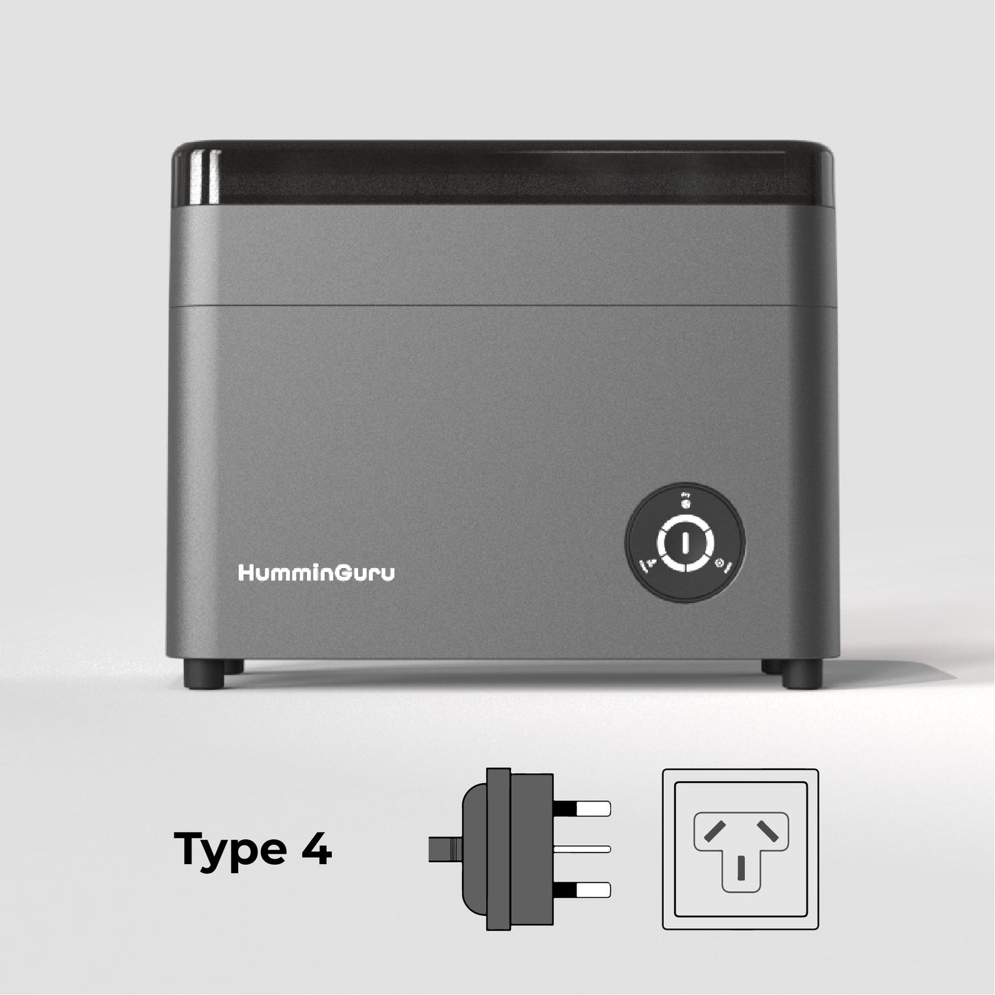 HumminGuru Ultrasonic Vinyl Record Cleaner (Dark Gray) - HumminGuru