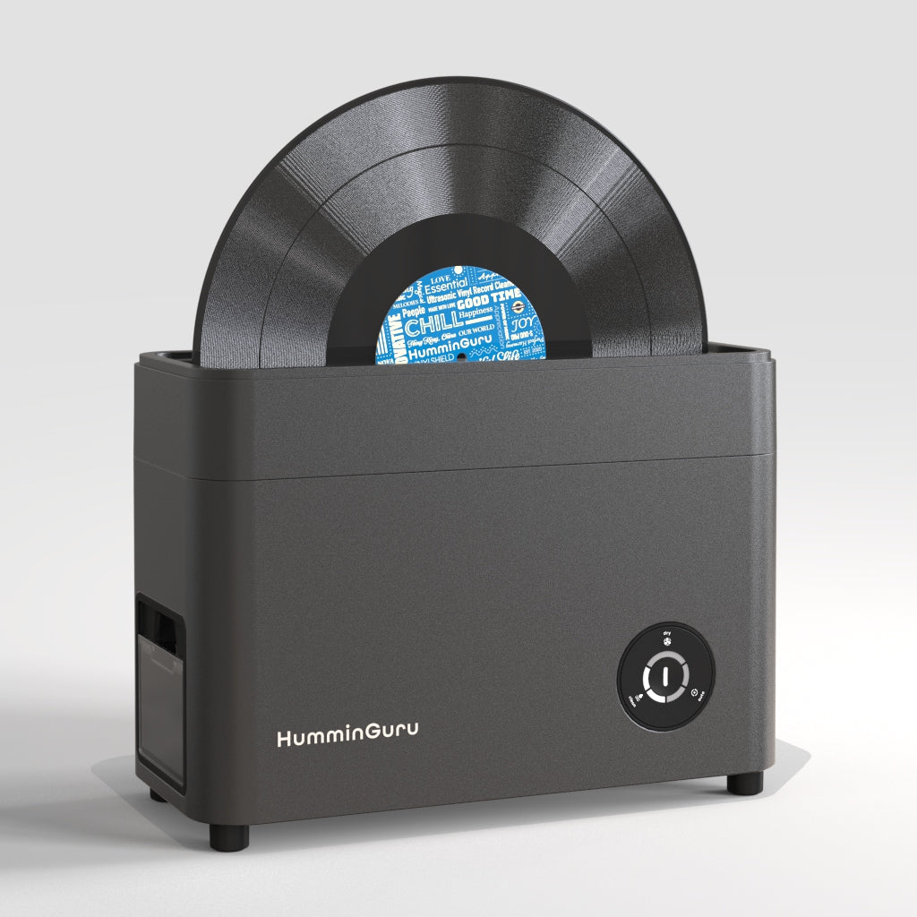 HumminGuru Ultrasonic Vinyl Record Cleaner (Dark Gray) - HumminGuru