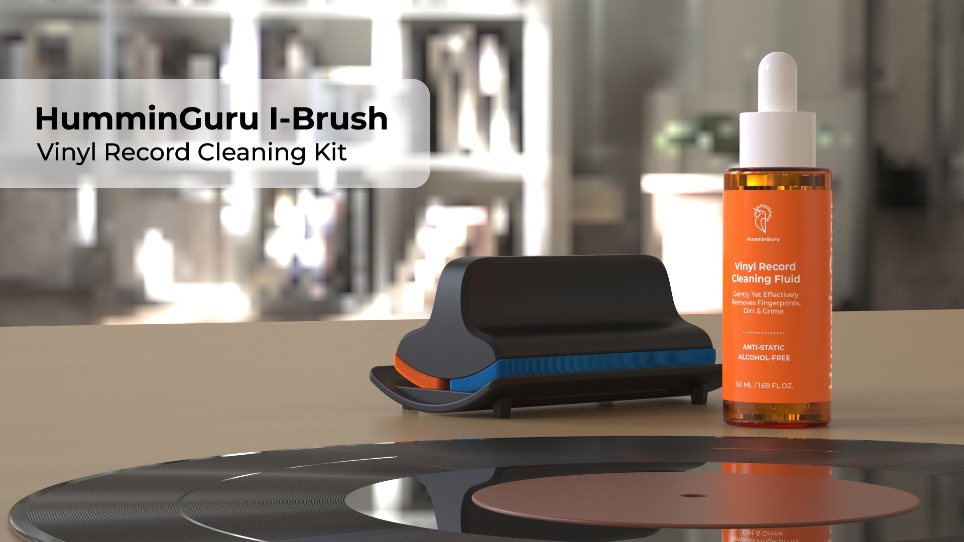 HumminGuru all-in-one ultrasonic vinyl record cleaner