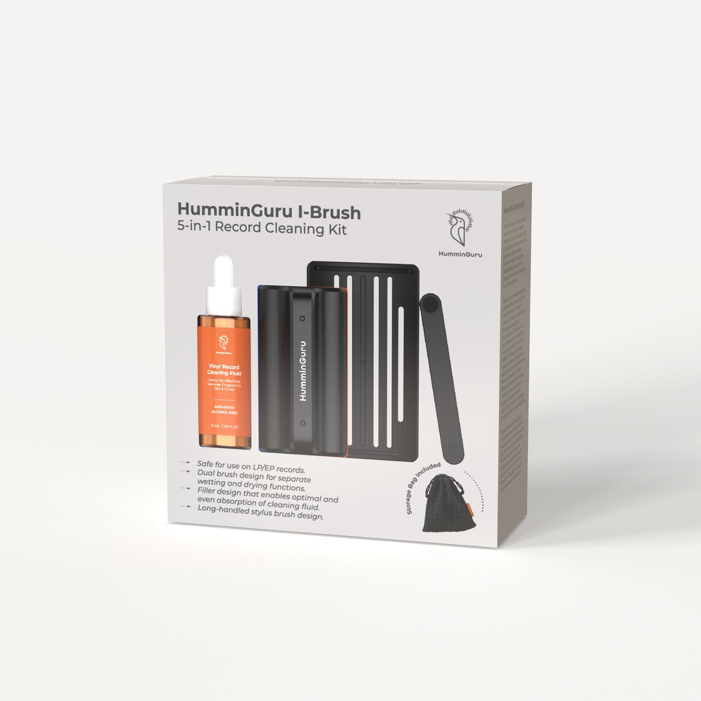 HumminGuru I-Brush 5-in-1 Record Cleaning Kit