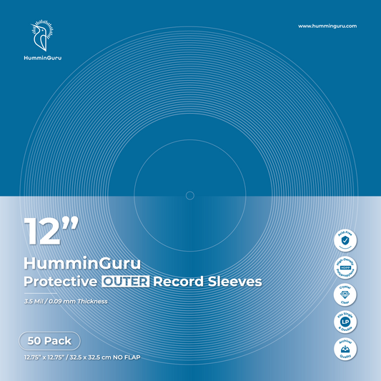HumminGuru 12" Protective Outer Record Sleeves (50 pack)